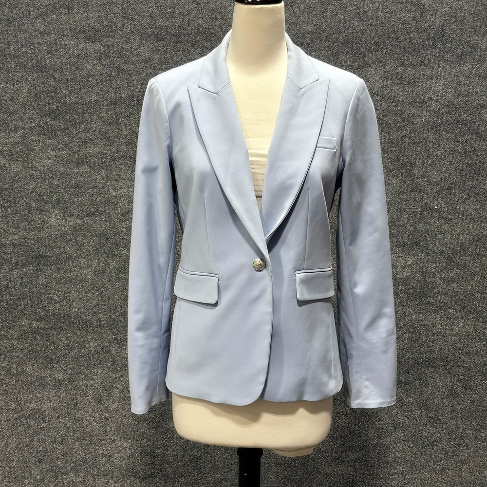 Veronica Beard Blazer Womens 8 Blue Colson Dickey Tailored Jacket Lined Career